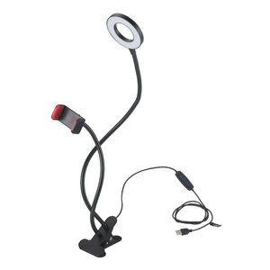 Hang onn Selfie Lamp With Smartphone Holder Black 21" Brand New in Box NIB